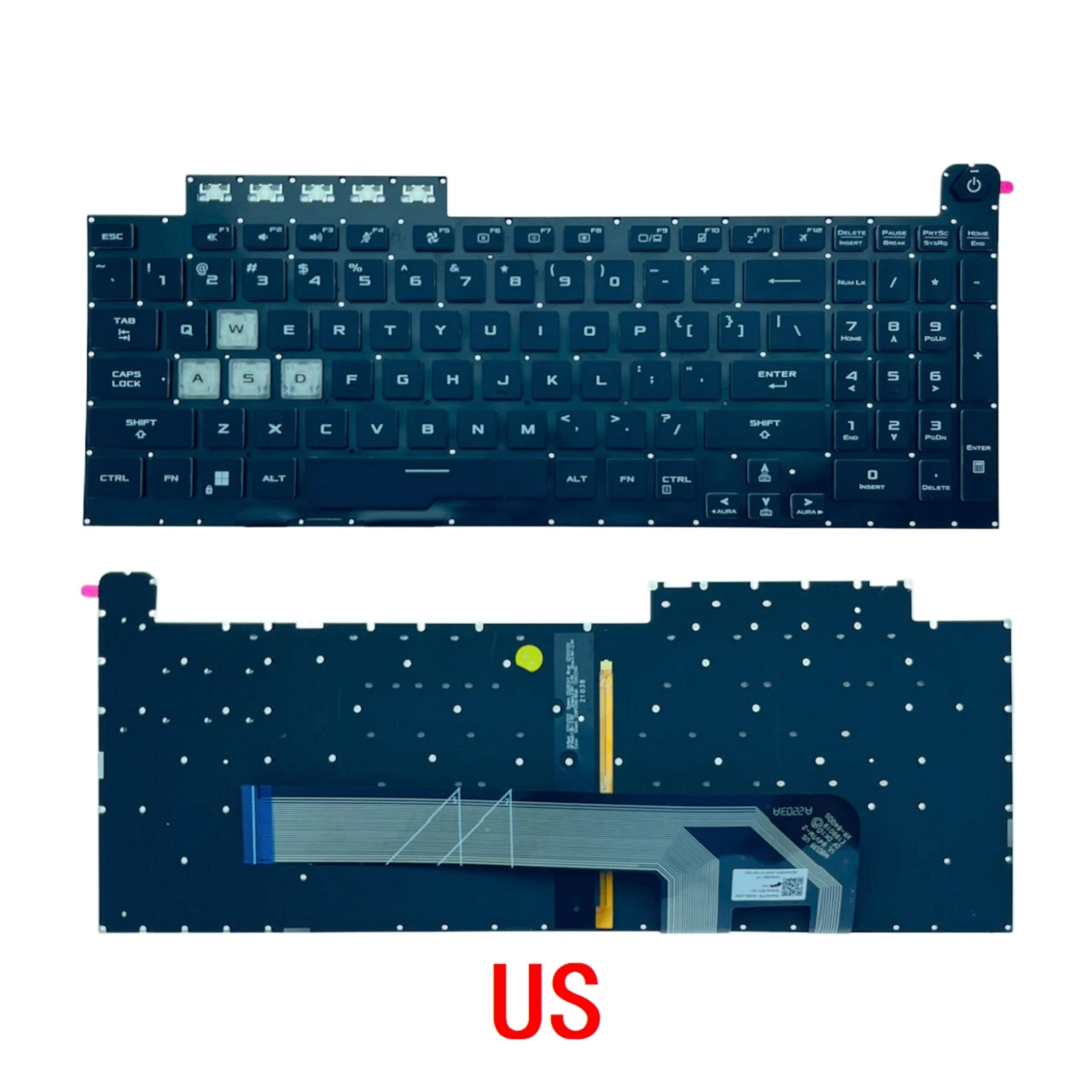 For ASUS TUF Gaming F15 FX506 FA506 FA506Q FX506H FX506LI FX506LH F17 FX706 FA706 FX706LI Laptop Keyboard US Russian With RGB