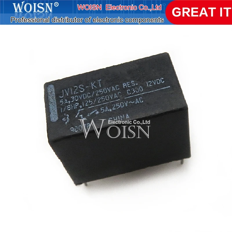 1PCS JV12S-KT JV24S-KT JV12-KT JV24-KT 4Pin 5A30VDC/250VAC 12VDC Power Relay In Stock