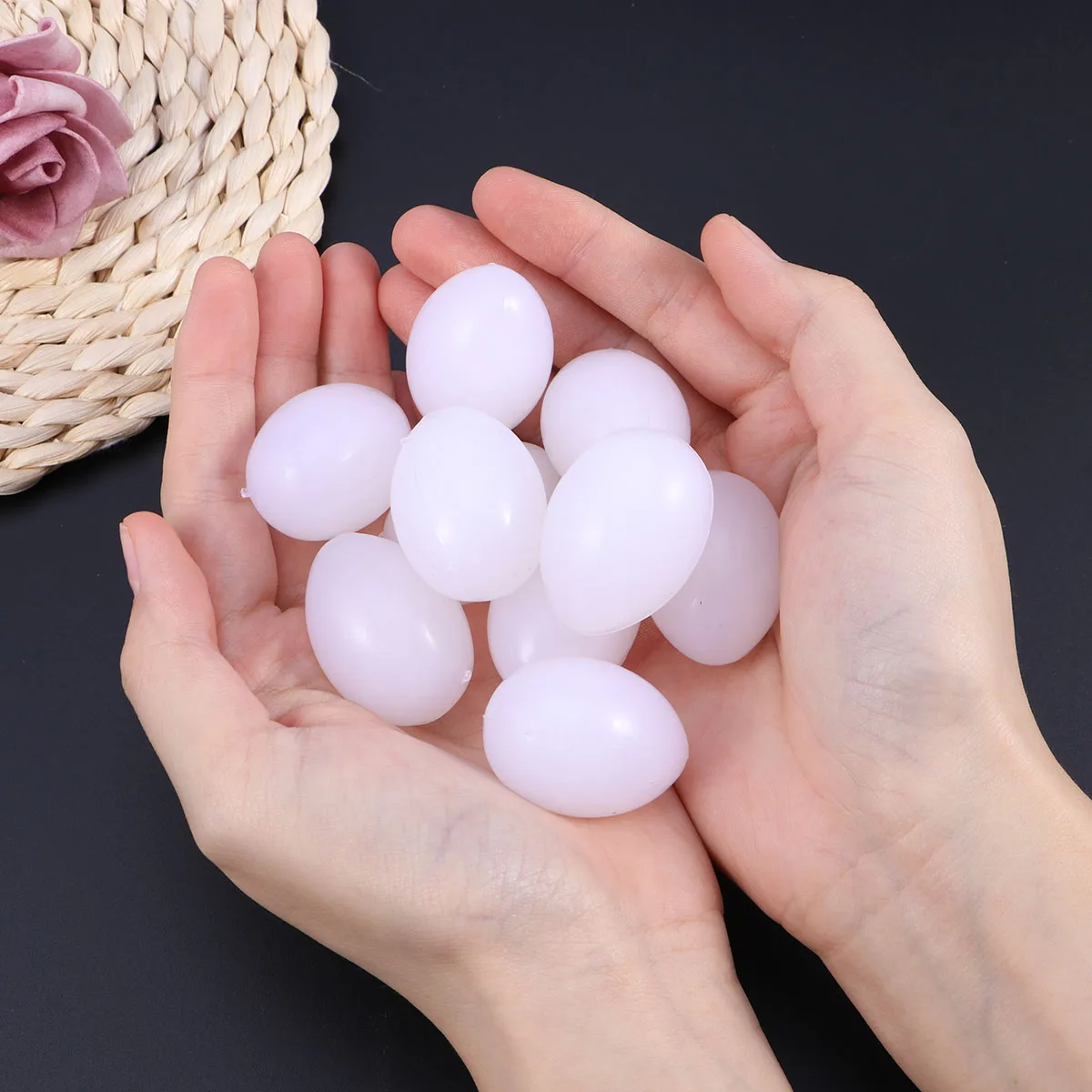 10pcs 가짜 비둘기 계란 실물 같은 디자인 안전 비 독성 제어 품질 생산 증가 홈 스토어 장식 부드러운