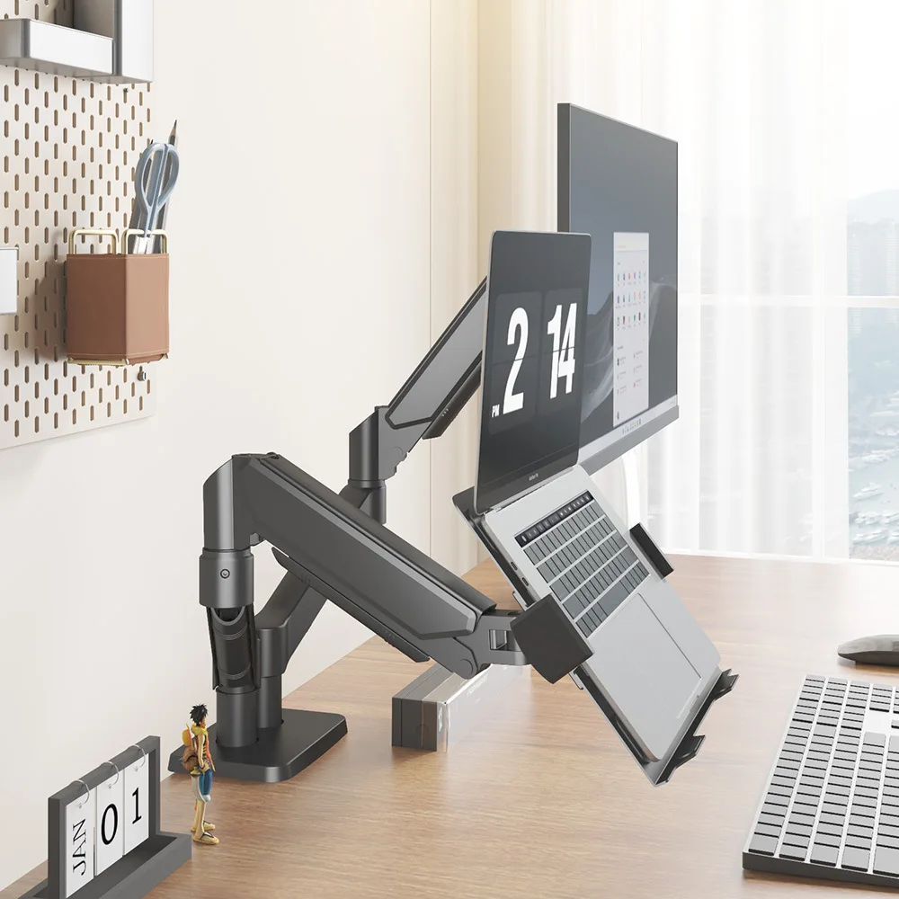 Kehao straight hair dual-screen monitor screen lift is suitable for 13-32 inch computer screen gas spring computer bracket
