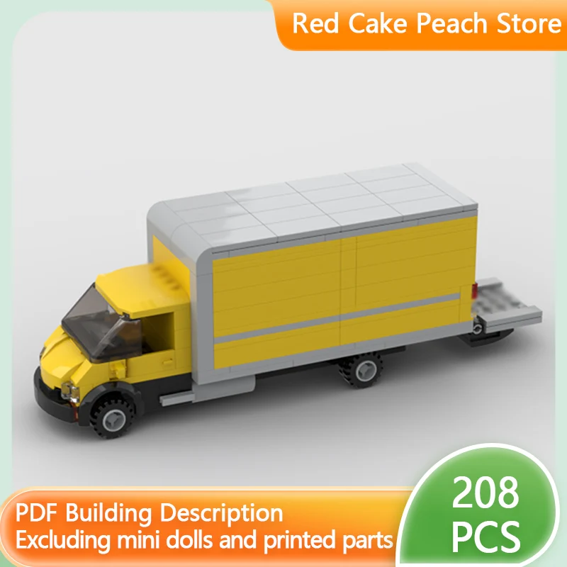 

City Car Model MOC Building Bricks Classic Large Yellow Box Truck Modular Technology Children Holiday Gifts Assemble Toys Suit