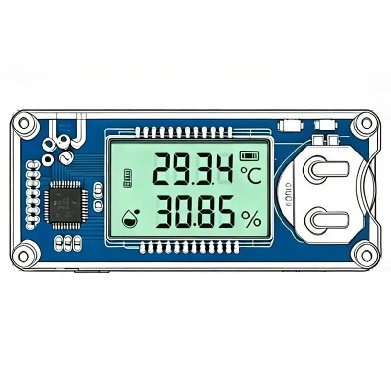 PORK-Swiss SHT45 Sensor Temperature And Humidity Meter High Precision Incubation Laboratory Cigar Cabinet