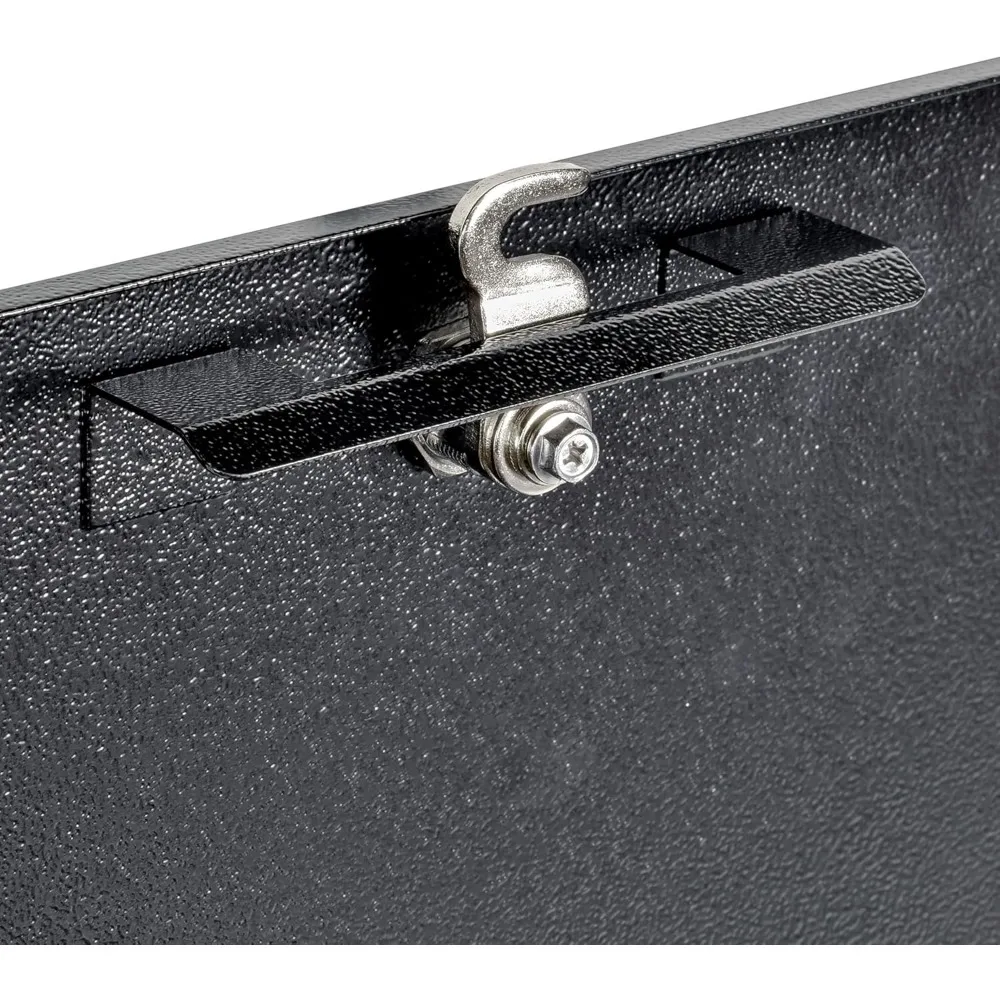 High Security Steel Locking Wall Mounted Mailbox-Office Comment Letter Deposit, Black Drop Box