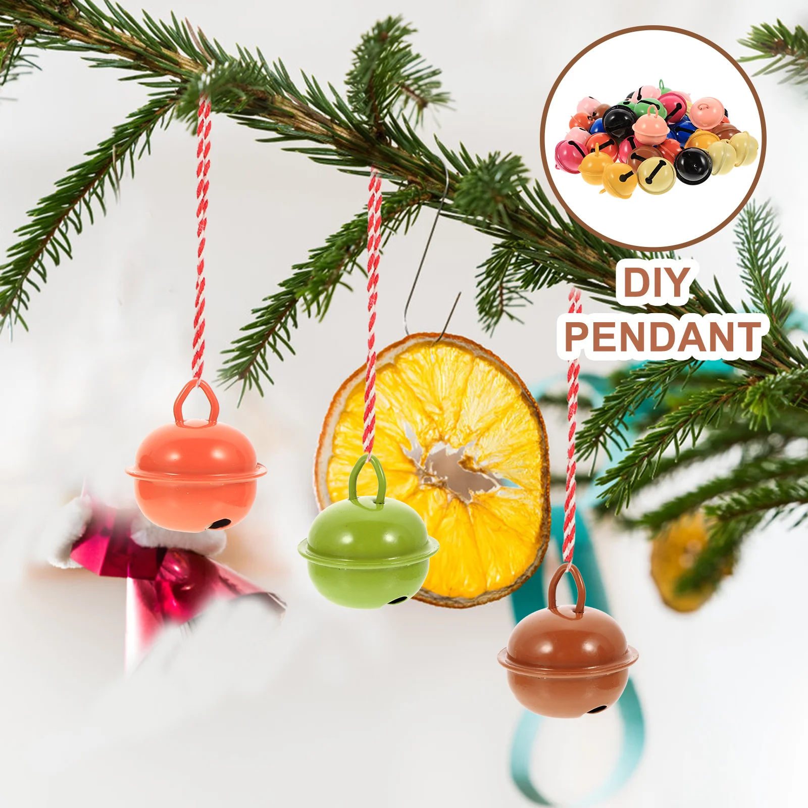 

40Pcs Compact Christmas Bells Metal Craft Bells Durable Long-Lasting Decorations for Kitchen Front Door Staircase Festive Decor