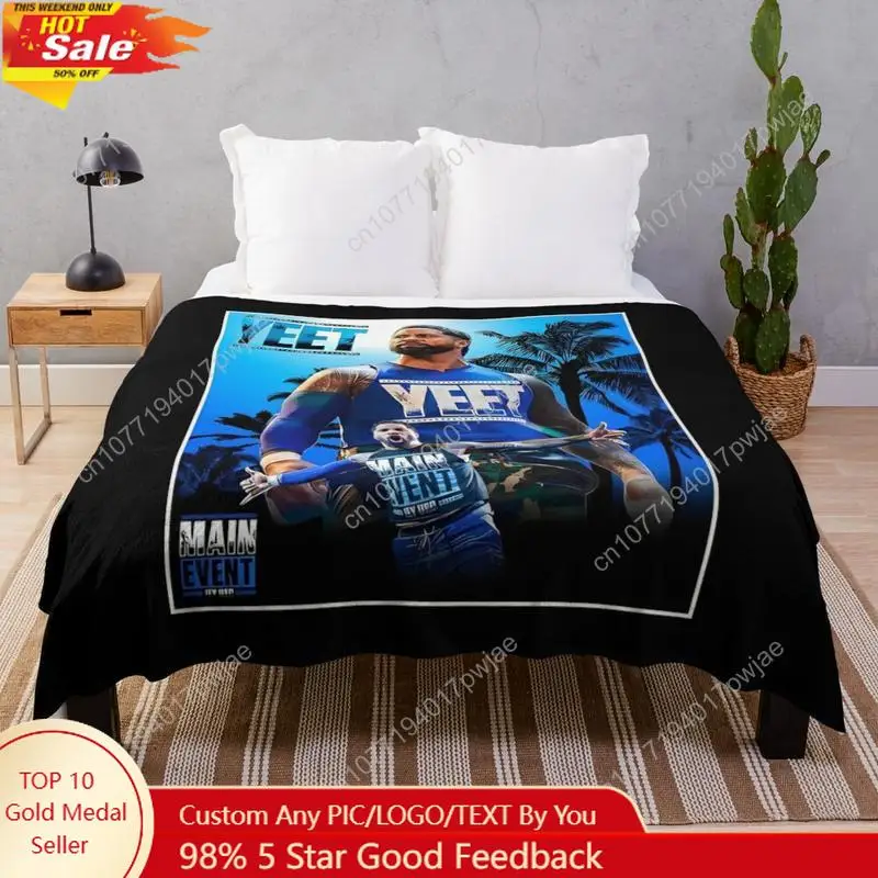 

MAIN EVENT JEY USO Throw Blanket Giant Sofa Extra Large Throw cosplay anime Winter beds Blankets Custom blankets