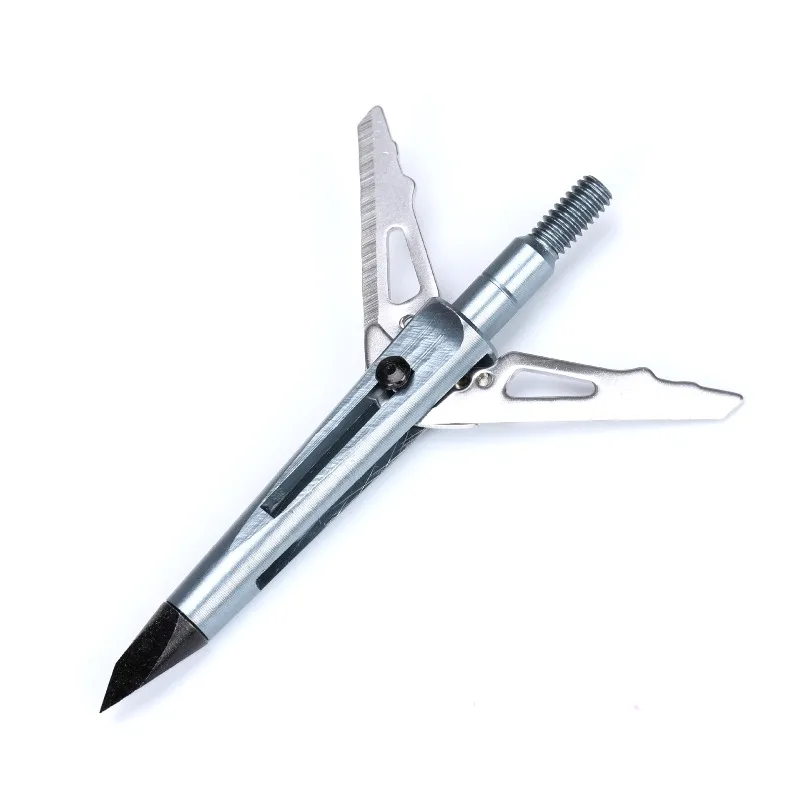 หัวลูกศรยิงธนู 100 เกรน แบบ 2 ใบมีด ทำจากสแตนเลส สำหรับยิงธนู ล่าสัตว์กลางแจ้ง อุปกรณ์เสริม