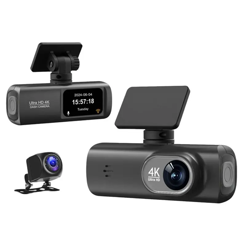 Durable-V22 Driving Recorder HD 4K Front & Rear Dual Recording Mobile Phone Interconnection Driving Track Vehicle Recorder