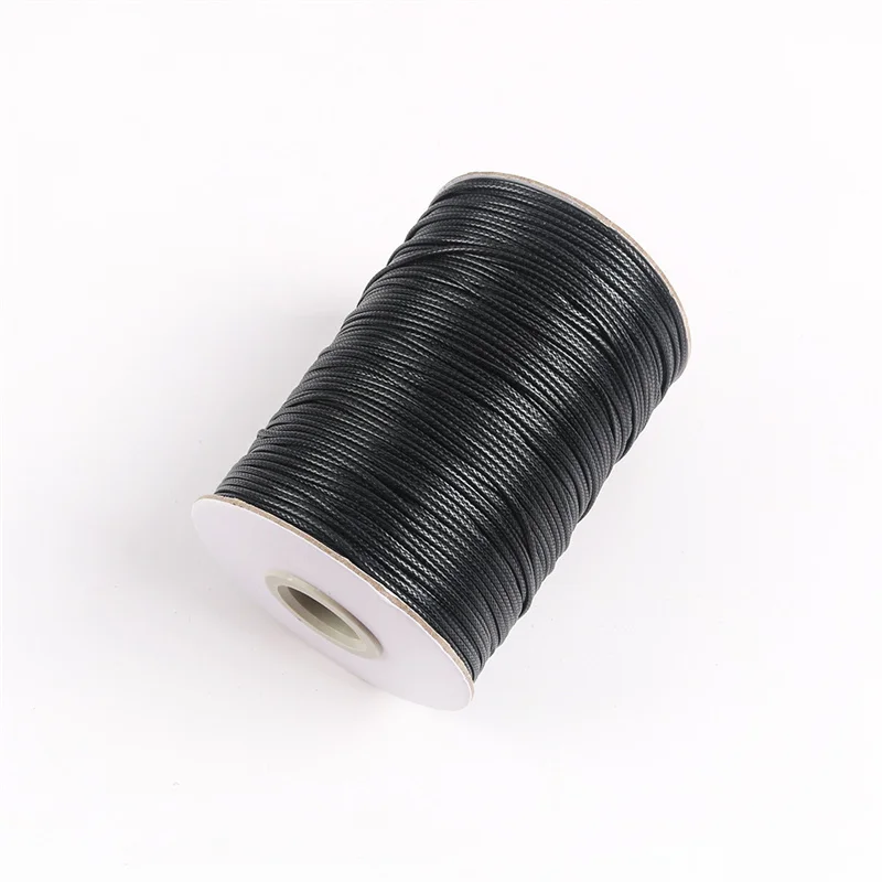 20meters 0.5 0.8 1 1.5 mm Beading Waxed Cord Round Black Red White Korean Cotton Rope Thread String For Jewelry Necklace Making image 5