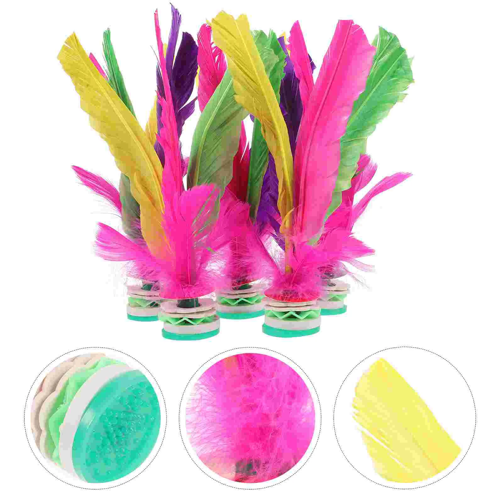 5 Pcs Shuttlecock Game Leisure Toy Kick Aldult for Girl Boy and Goose Student Children’s Toys