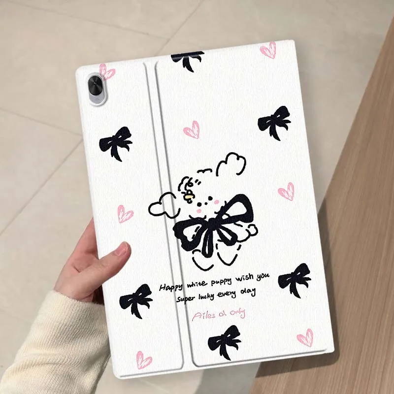 Cartoon Bear Bow Heart For Huawei MediaPad 11 M5 M6 ES Pro M5Lite Honor Pad V7 V8 X7 X8 X9 GT Pro Tab Tablet Case Soft