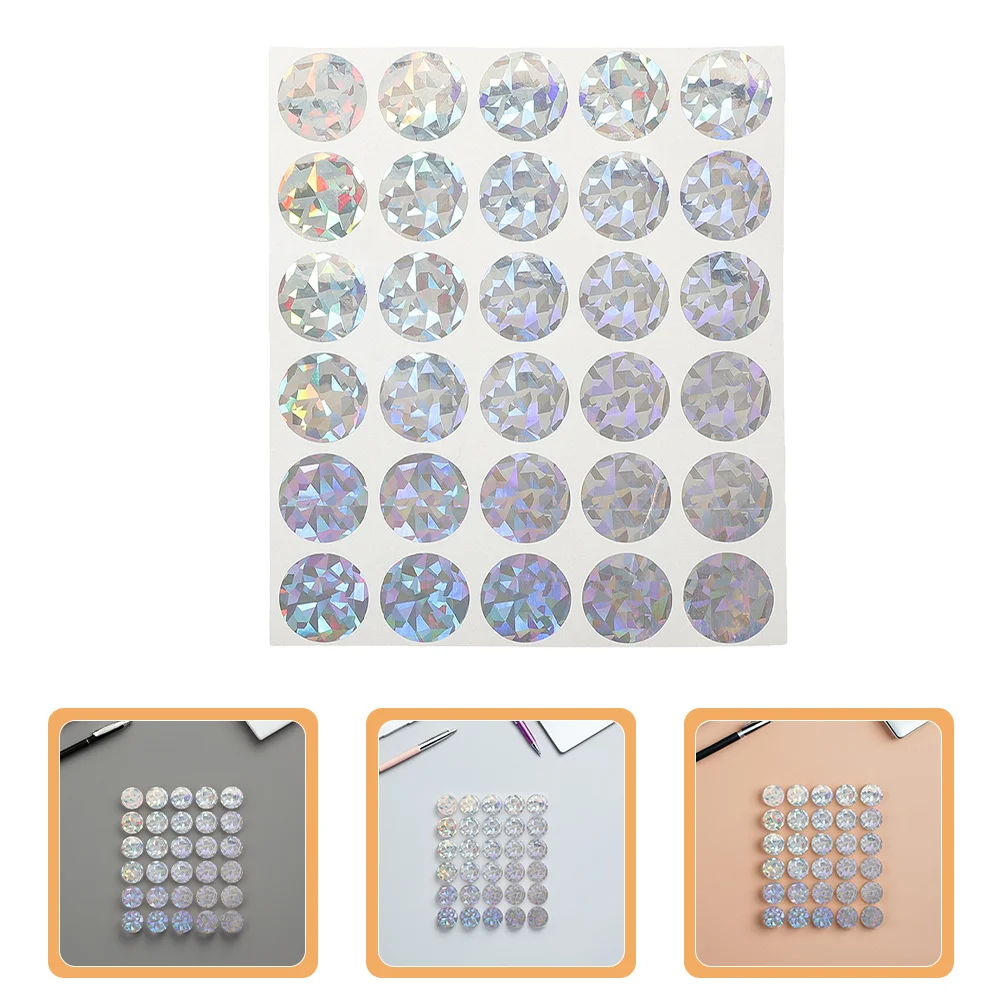 

10 Sheets Self Adhesive Scratch Off Stickers Round DIY Prize Reward Labels for Winner Party Games Scratch Cards