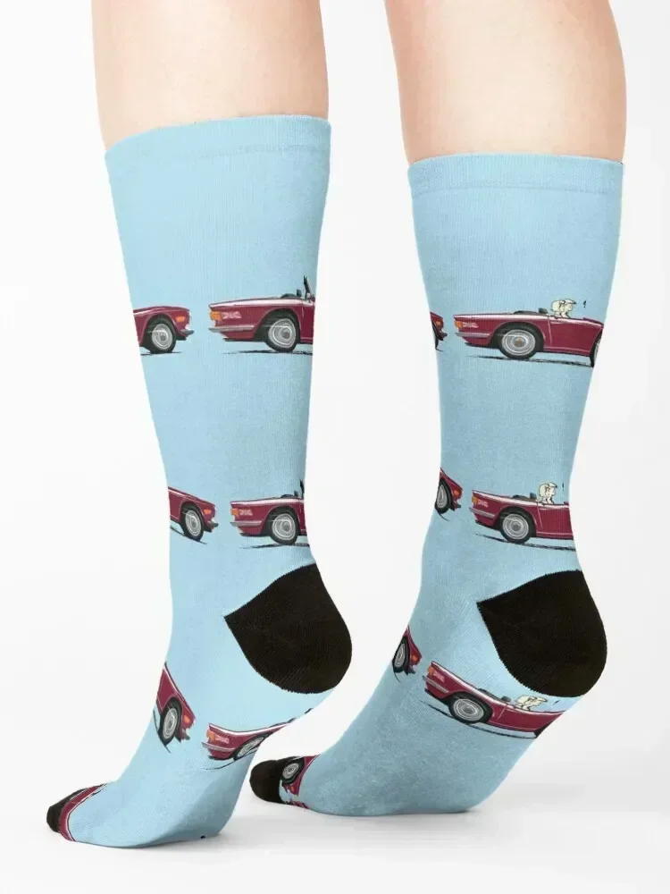 Damson Red color TR6 – the Classic British Sports Car Socks sports and leisure Stockings kids gift Socks Man Women's