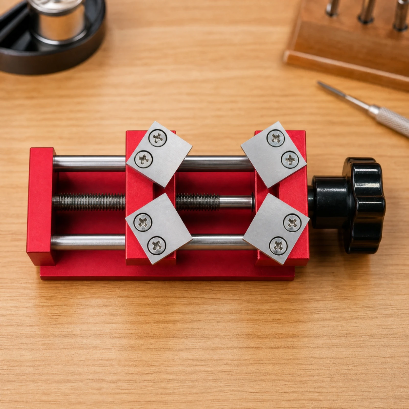 Watch Case Opening Tool with Adjustable Contact Pieces Practical Watch Case Opener Rustproof Portable for Horologists