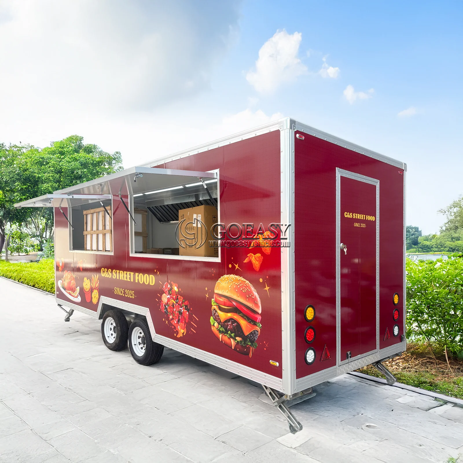 

Hot dog Fast Food Trailer Vending Food Kiosk Truck Wine Mobile Catering Food Truck Concession Trailerfrie