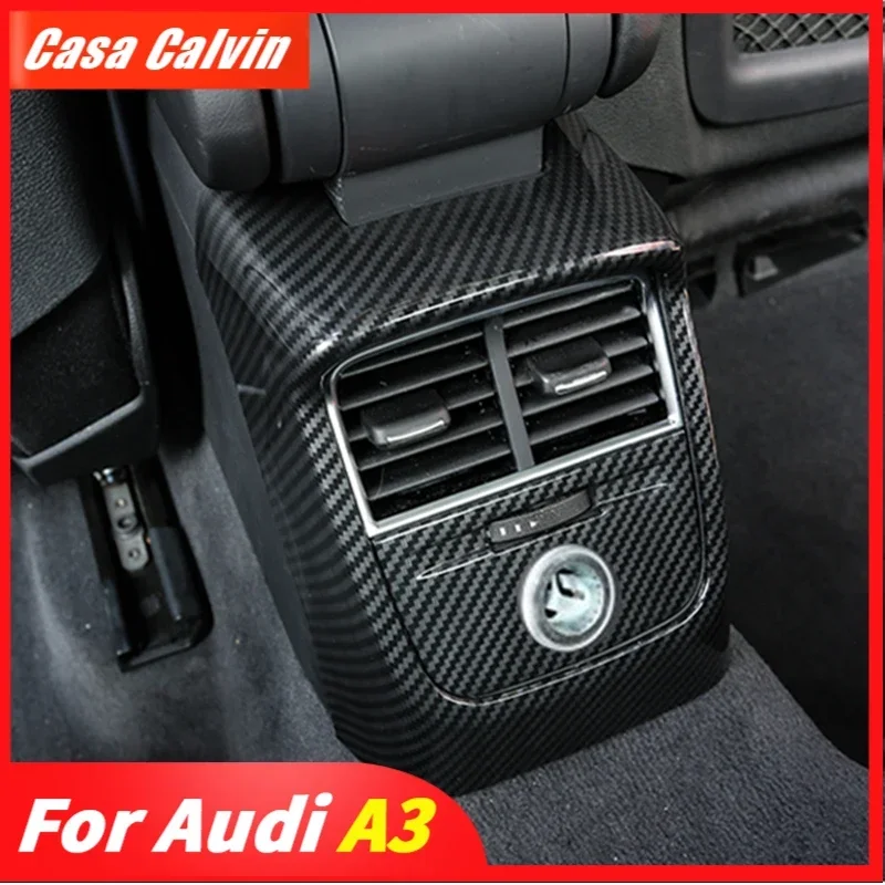 Car AC Outlet Frame Decoration Sticker for Audi A3 8V 2015 2016 2017 2018 2019 Interior Accessories