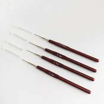 Pletací háček Jehla Dreadlock Vlasové nástroje Kovové Plastové Háčky 0,5 mm 0,6 mm 0,7 mm 0,8 mm Háček na vlasy Mikro Háček DIY 10 nejlepší prodej háčkované jehlové dredy - №6