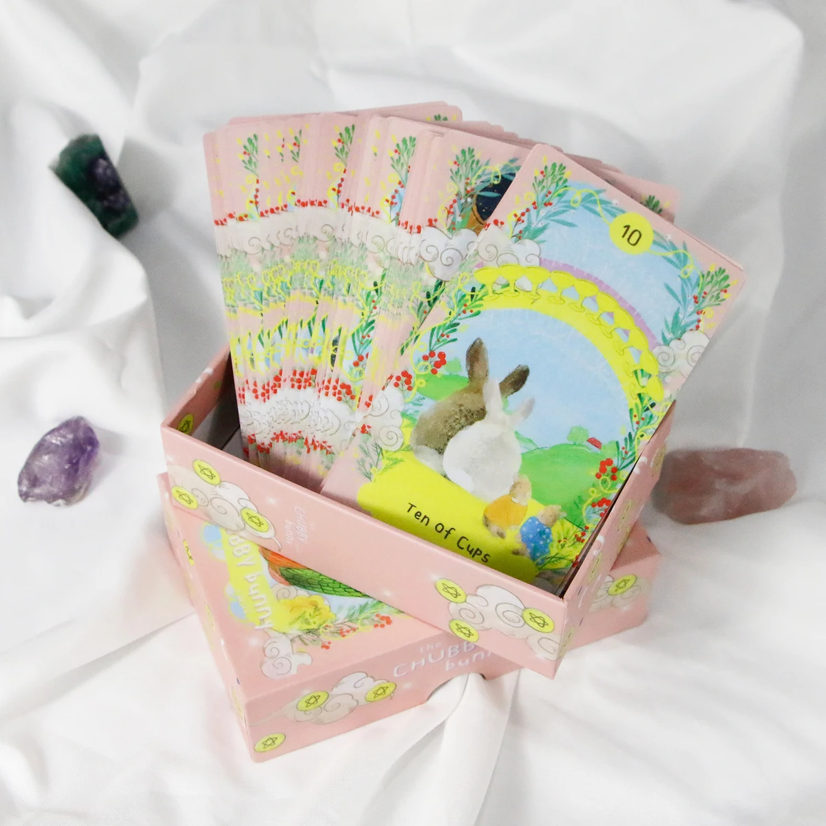 12*7cm Chubby Bunny Tarot A 78-card Deck Featuring Cute Bunnies 2.75 X 4.75'' Packaging Rigid Box