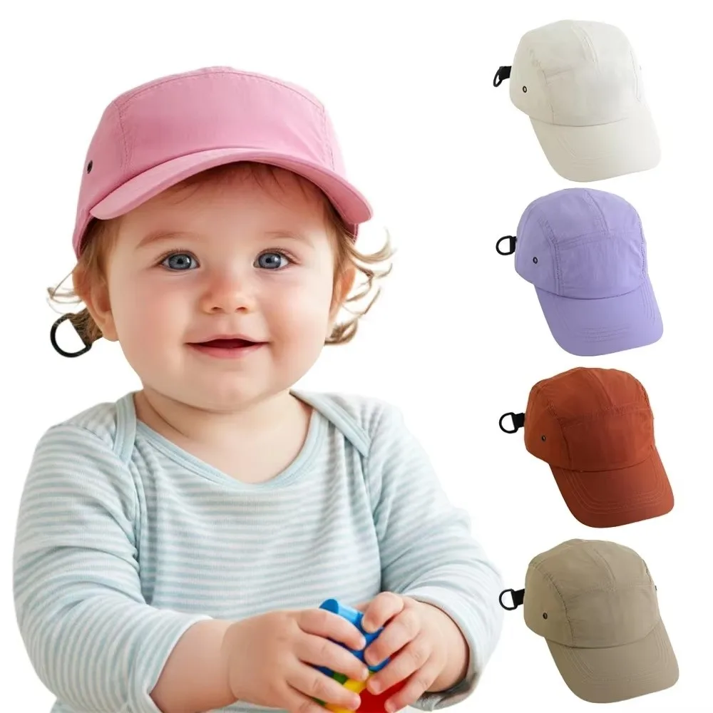 

New Breathable Baby Sun Hat Adjustable Solid Color Beach Cap Quick Dry Duck Tongue Toddler Visor Baseball Cap Travel