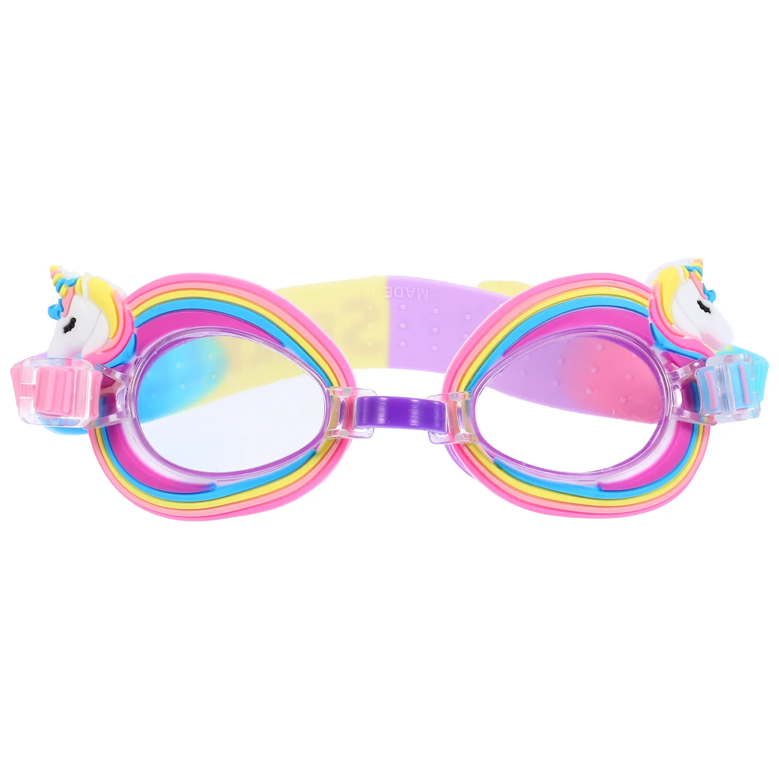 Lunettes de natation anti-buée pour enfants, lunettes anti-UV, jolies filles colorées