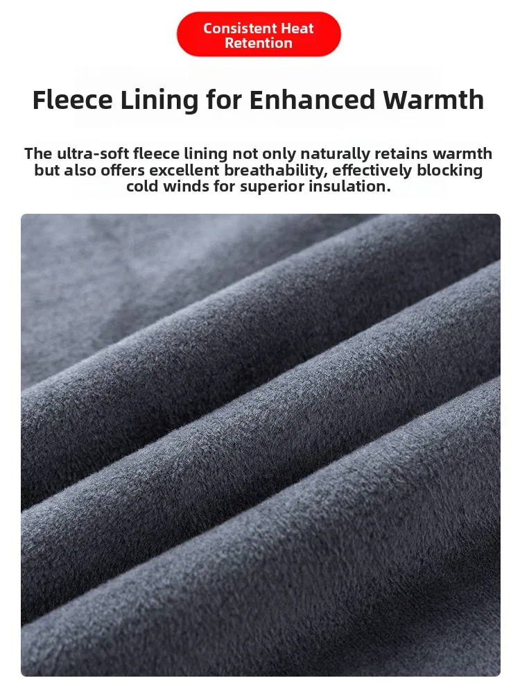 سترة صوفية سميكة للرجال محبوكة بأسلوب عصري للمدينة مناسبة لكبار السن ومتوسطي العمر مع بطانة من فرو الأرانب للدفء