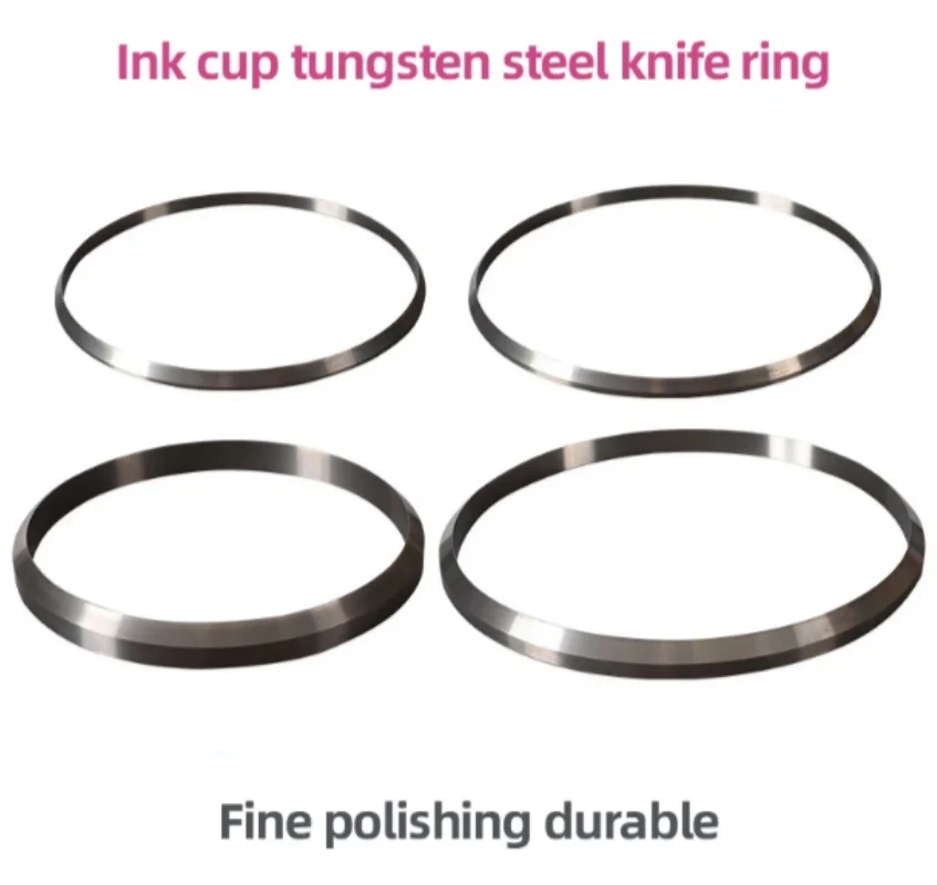 RJ-1 OD 46-160mm Tungsten Steel Ink Ring Blade Single Edge-Single Bevel Ink Cup Knife Carbide For Pad Printing  Accessories