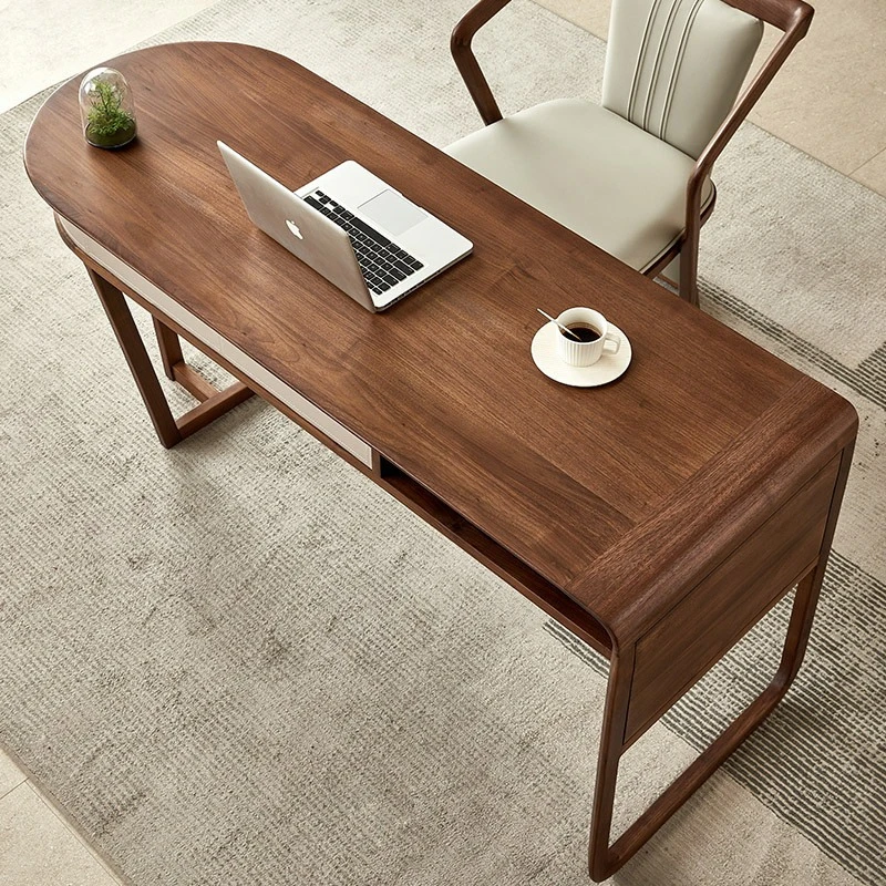

Conference table solid wood desk computer desk black walnut personality fashion female boss