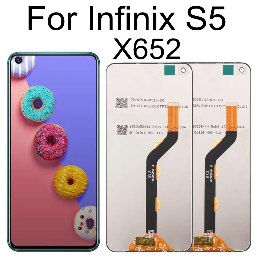 

6.6" LCD For Infinix S5 X652 LCD Display Touch Screen Digitizer Assembly Replacement