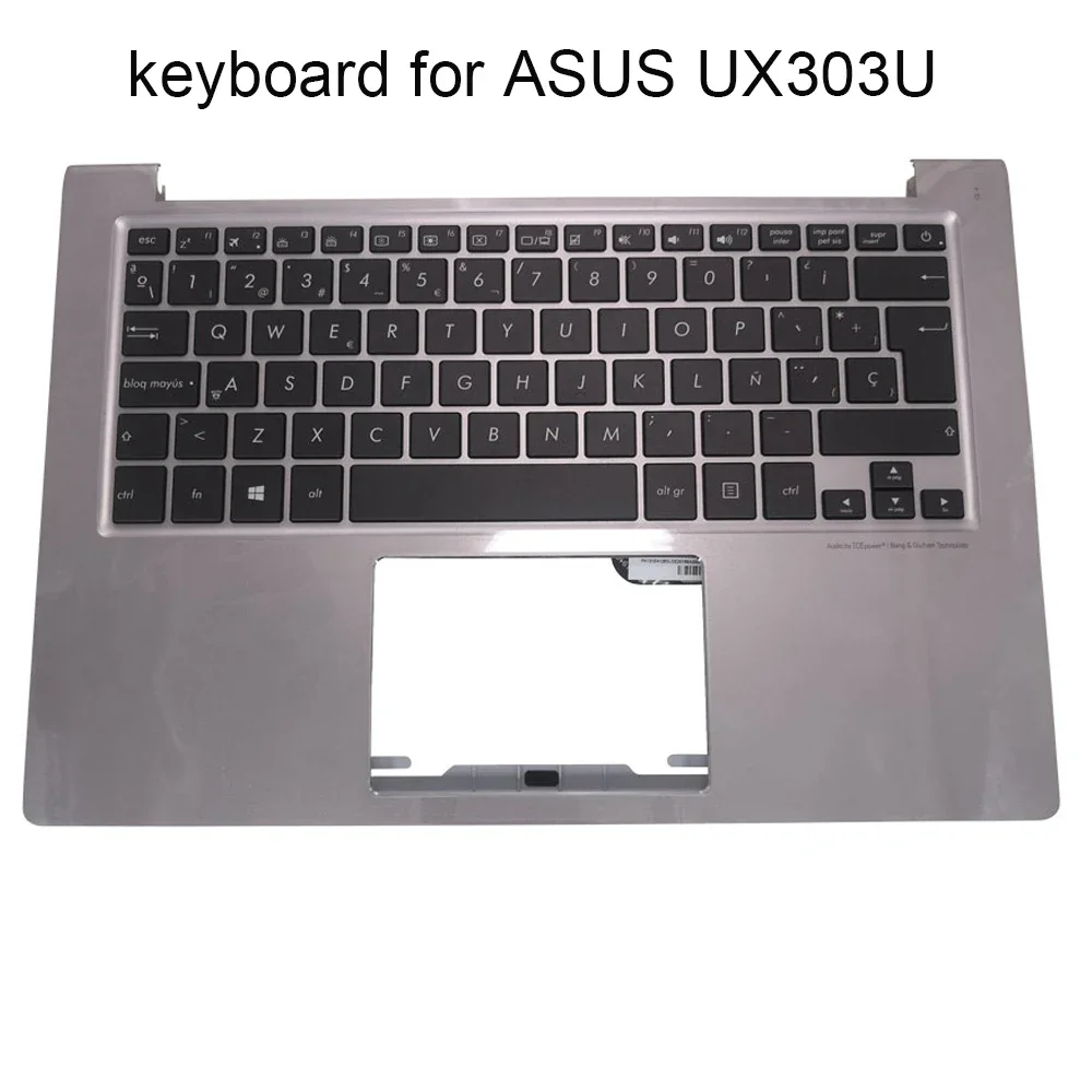 Spain Backlight Keyboard Upper Case For ASUS Zenbook UX303U UX303UB UX303UA Spanish Keyboards Palmrest Top Case 13NB04R1AM0401