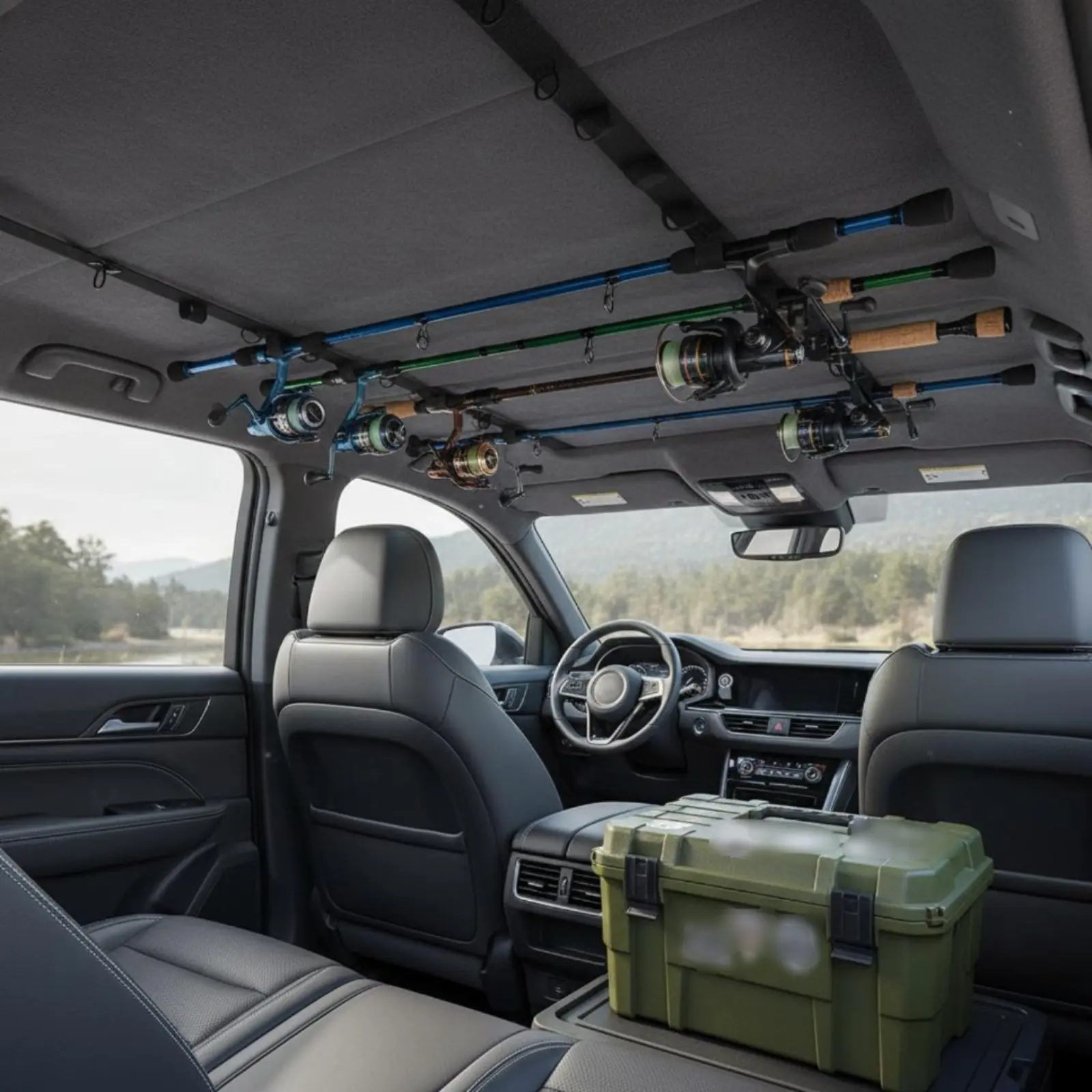 

2 Pieces Car Rod Carrier Straps Easy Installation Vehicle Fishing Pole Carrier Vehicle Fishing Rod Rack Adjustable Length