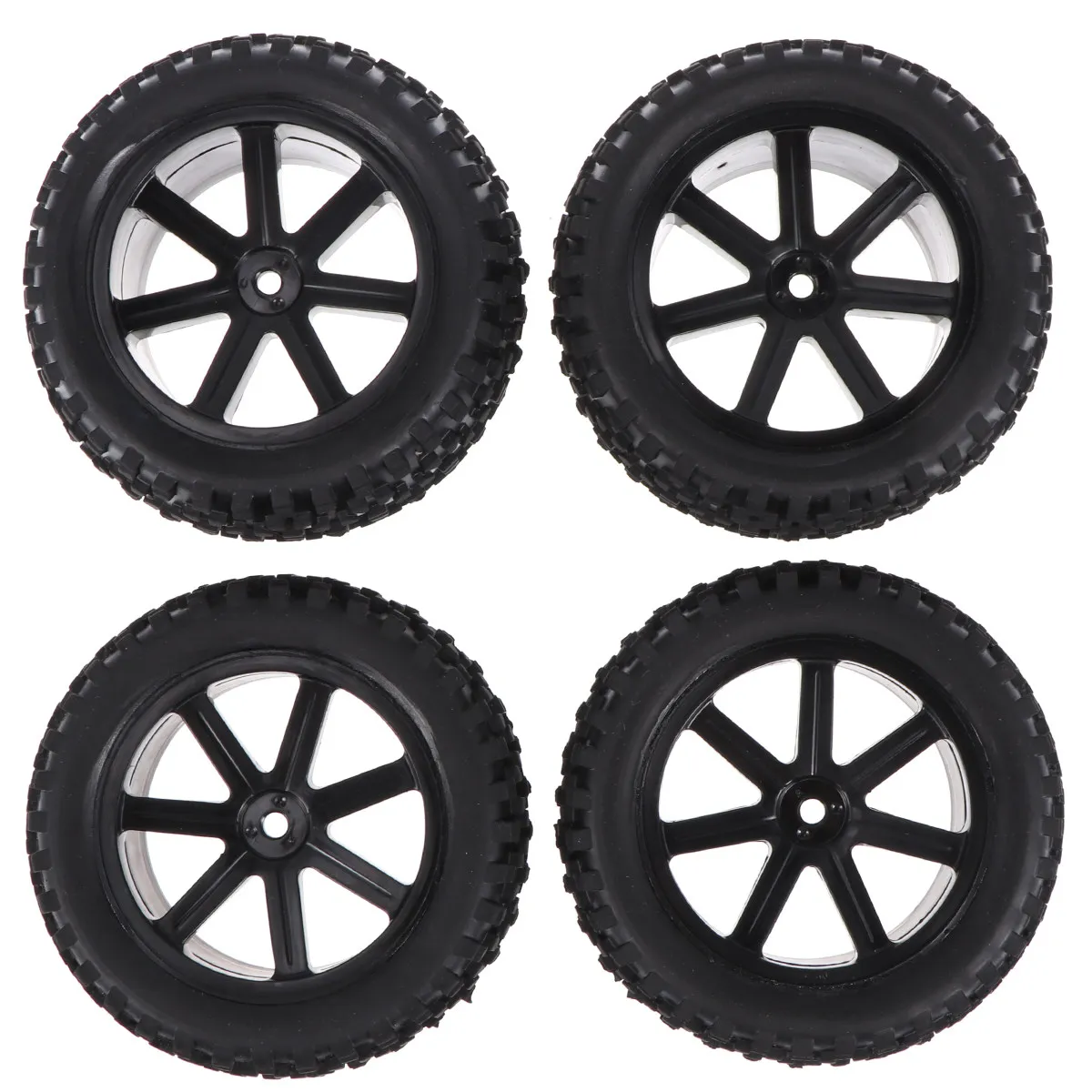 

4Pcs Off-Road Car Wheels Durable Plastic Small DIY Handmade Vehicle Accessories Replacement Parts for Rc Buggy