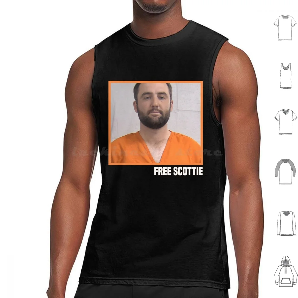 Free Scottie Mugshot Tank Tops Vest Sleeveless Free Scottie Scottie Pga Valhalla Police Cops Scottie Scheffler Golf