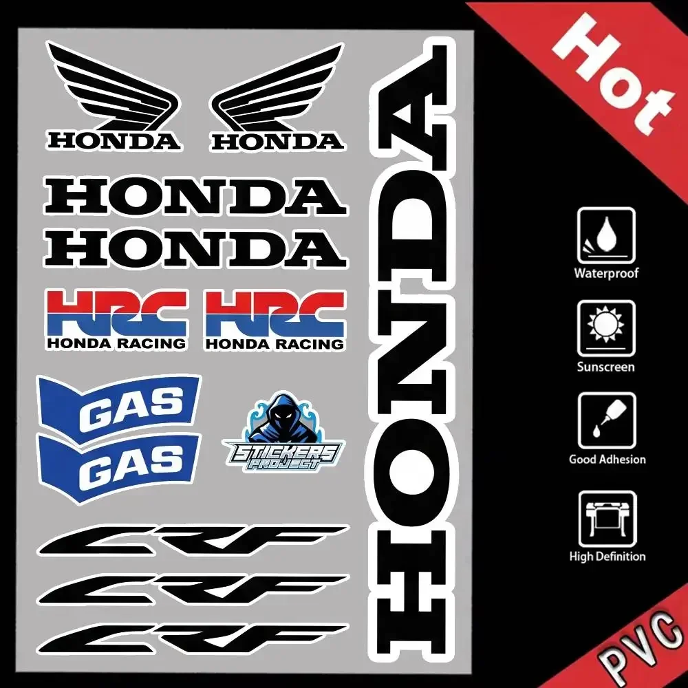 FOR HONDA Long Lasting Waterproof Reflective Sticker Scratch Conceal Fit Motorcycle Car Helmet Fridge Decals
