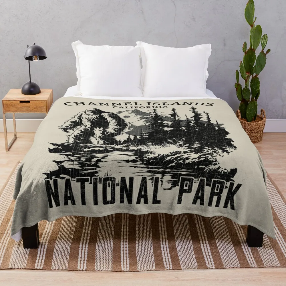 

Bigfoot Channel Islands National Park California Souvenirs Throw Blanket Summer Beddings Soft Beds Blankets