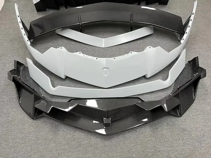 For Lamborghini Aventador LP700 LP720 Upgrade LP750 SV Type Partial Dry Glossy Carbon Fiber Body Kit Front and Rear Bumpers