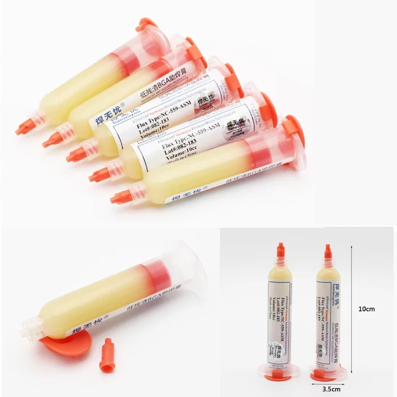 

Nc-559 Bga Pcb No-Clean Solder Paste Welding Advanced Oil Flux Grease 10Cc Soldering Repair Tools