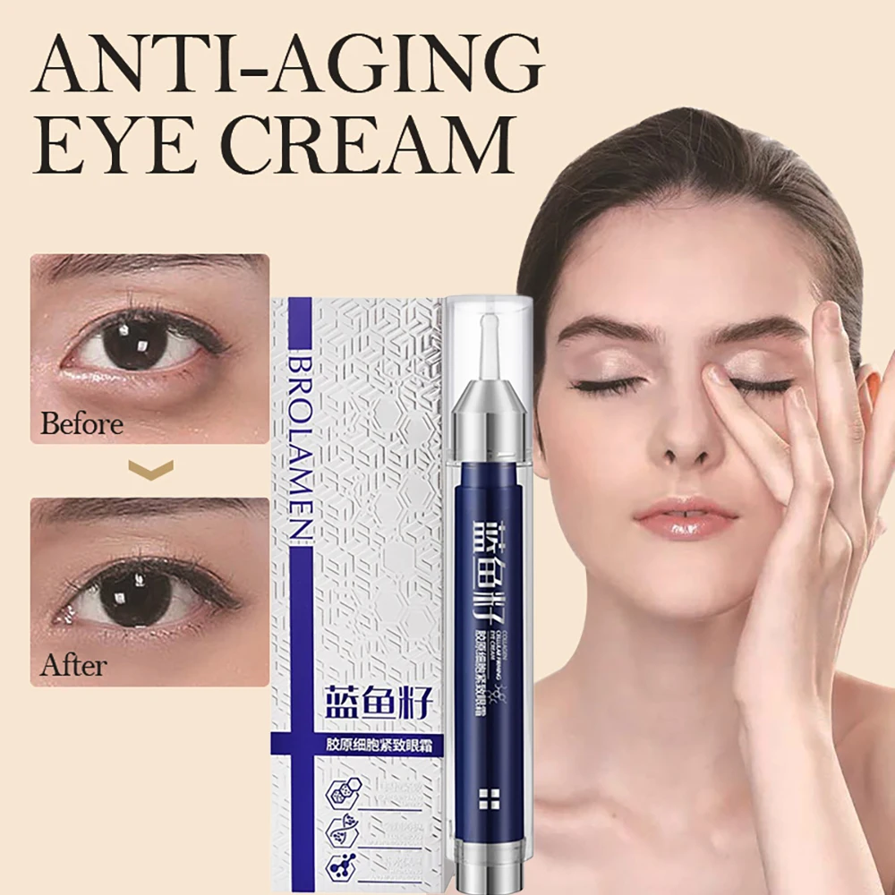 

Blue Fish Seed Collagen Cell Tightening Eye Cream Anti Aging Reduce Dark Circles Under Eyes Eye Bag Edema Eye Care Eye Cream