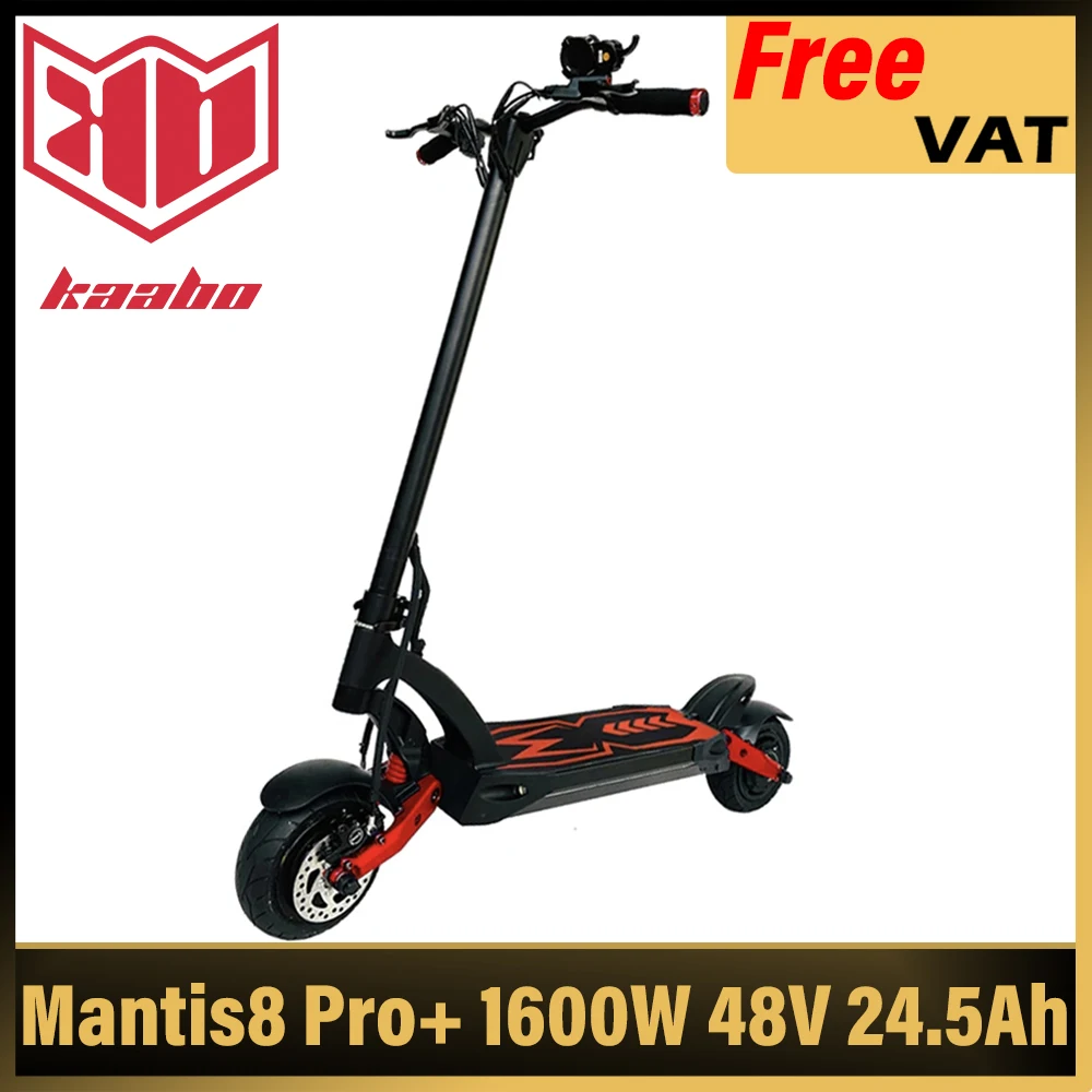 EU Stock Kaabo Mantis8 Pro+ Mini Electric Scooter Dualmotor E-scooter 1600W 48V 24.5Ah Twowheel Foldable Skateboard Minimotors