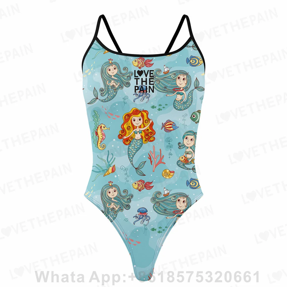 

Love The Pain Back One-Piece Swimsuit For Women Sexy Monokini Swimwear 2023 Female Bathing Suits Beachwear Bikini Suspenders