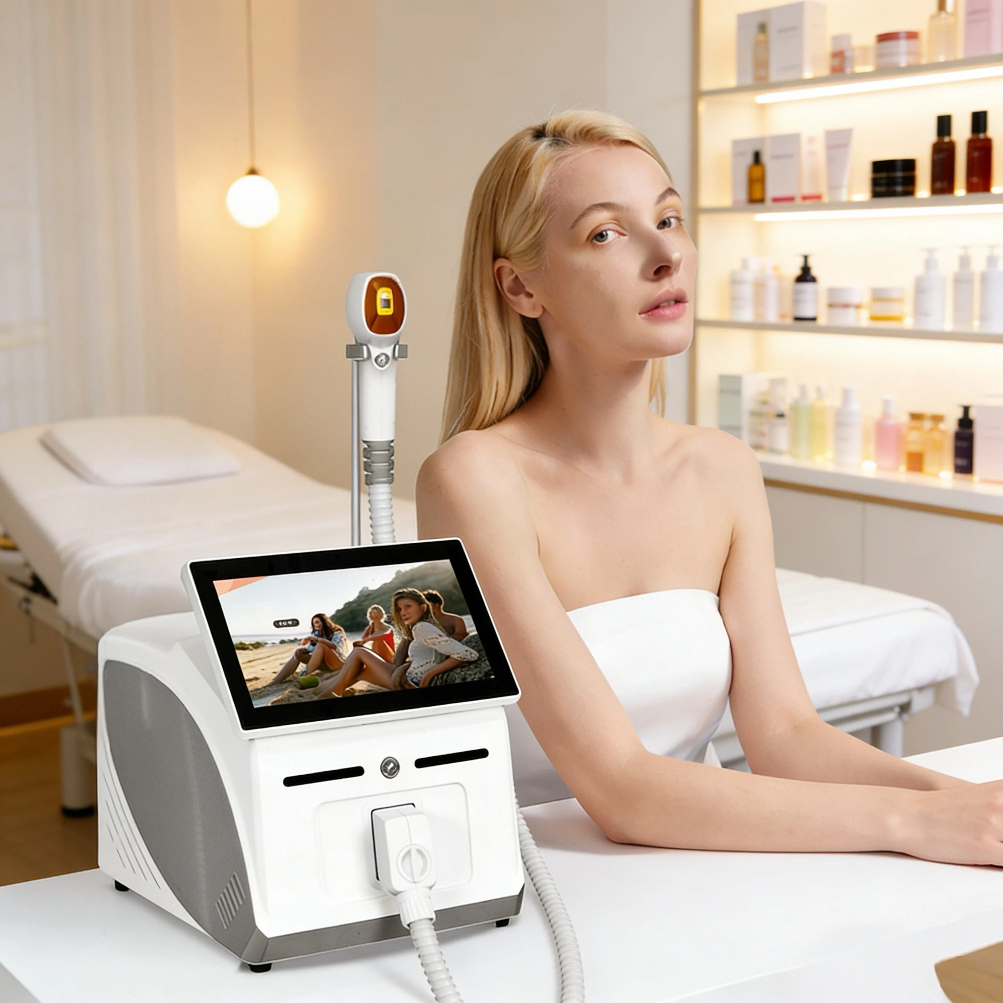 

Профессиональный аппарат для перманентной эпиляции с александритовым лазером, 3-волновой диодный лазер 808 нм, титановый, безболезненный, для салонов красоты