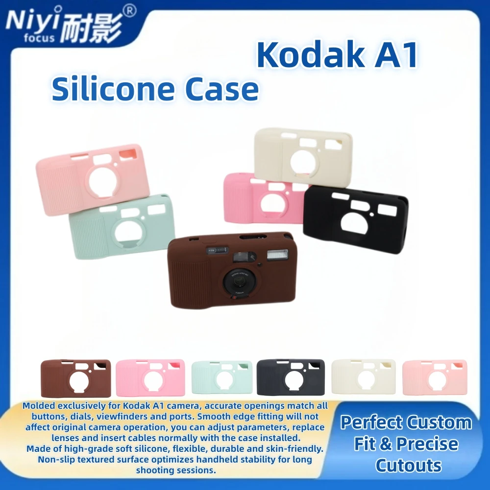 For Kodak A1 Soft Silicone Protective Case Non-Slip Textured Surface Shockproof Anti-Scratch Sleeve, Multiple Color Options