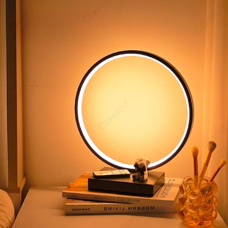 창의적이고 미니멀리스트 LED 스토리지 링 테이블 램프 기숙사 책상 침실 머리판 장식 분위기 작은 야간 조명