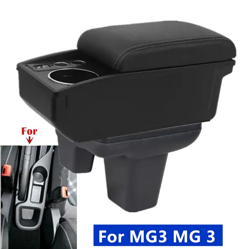 

For Morris Garages MG3 Armrest box For MG MG 3 Car Armrest box Center Storage box cup holder Interior Retrofit Car Accessories