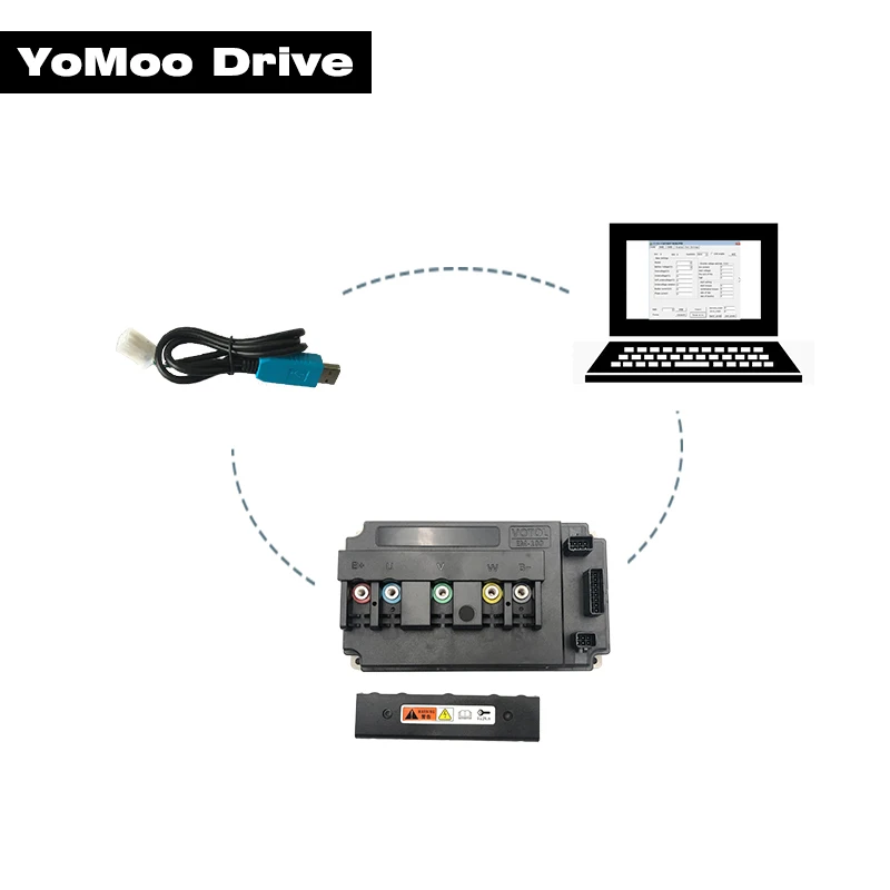 

VOTOL EM-100 100A 2KW 3KW Brushless DC Controller For QS Wheel Hub Mid-Drive Motor