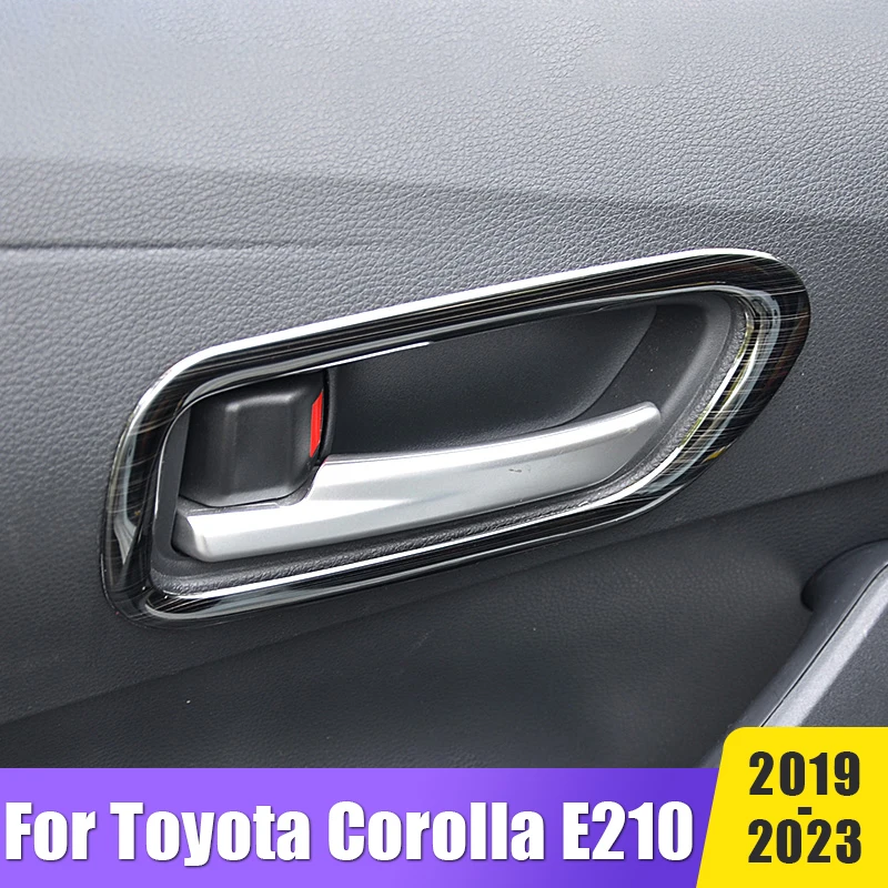 

Stainless Steel Car Interior Door Handle Cover Trim Sticker Accessories For Toyota Corolla E210 2019 2020 2021 2022 2023 Hybrid