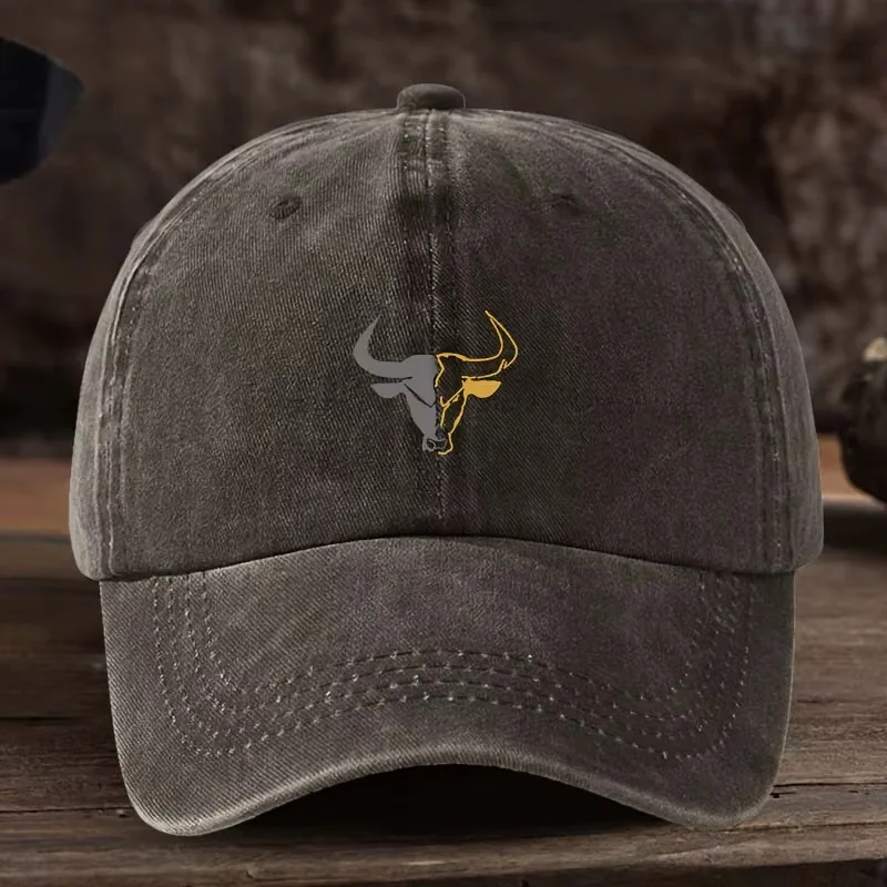 New Bull Head Print Breathable Mesh Hats Summer Richardson Truck Driver Hat Men Women Outdoor Baseball Cap Fishing Peaked Caps