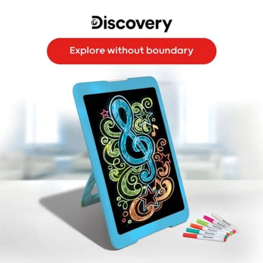 حامل رسم متوهج نيون محمول مع 6 أقلام تحديد ألوان ومسند مدمج للتركيب على الحائط و5 أوضاع إضاءة للفن الإبداعي