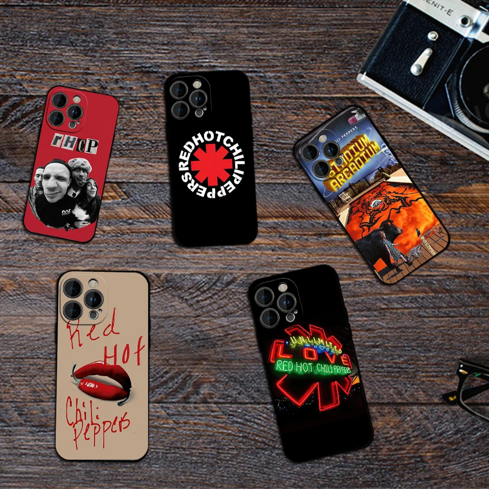 Band Red Hot C-Chili P-Peppers RHCP Phone Case For Samsung S23 S22 ULTRA A22 A71 Black Soft Silicone Cover