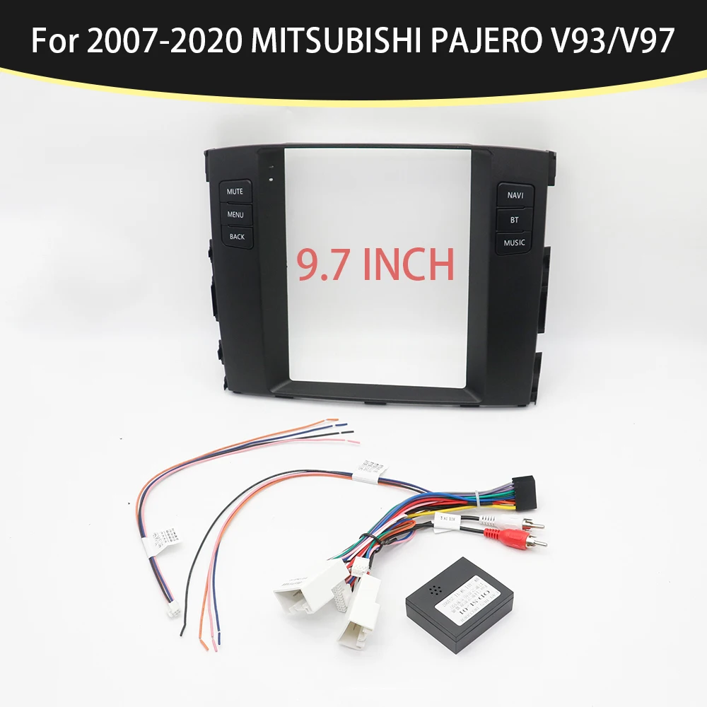 

For 2007-2020 MITSUBISHI PAJERO V93/V97 Car Accessories 9.7 Inch Car Frame Fascia Adapter Android Radio Audio Dash Fitting Panel