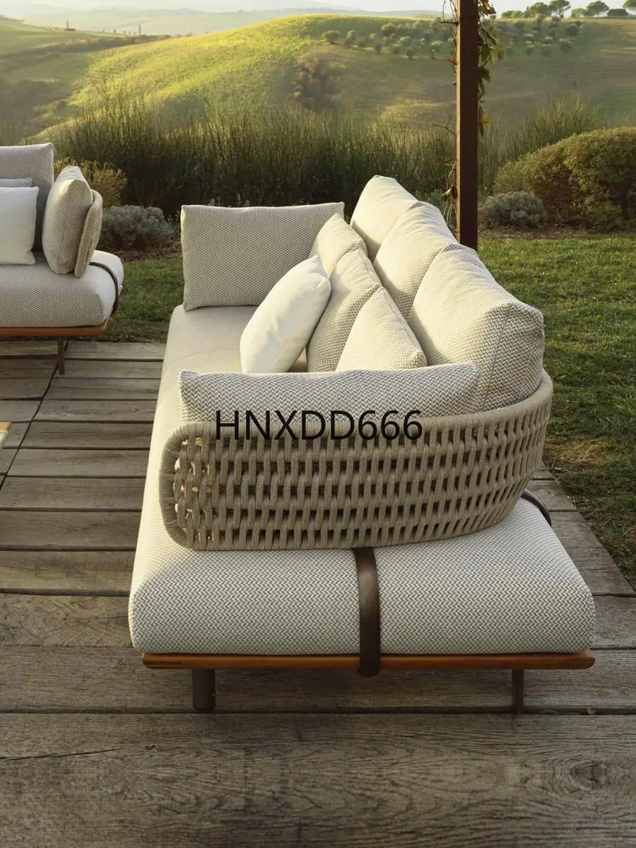 Combinação de móveis para proteção contra chuva e sol ao sofá ao ar livre