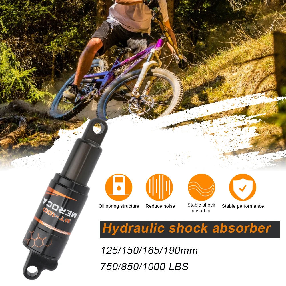 

Bicycle Oil Spring Shock Rear Absorber 125/150/165/190mm Adjustable Bike Shock Damper Reducer for Mountain Bike Scooter